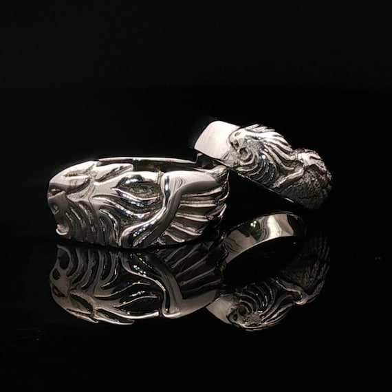 FF8 Griever Ring Set in Sterling Silver FFVIII Wedding Set FF8