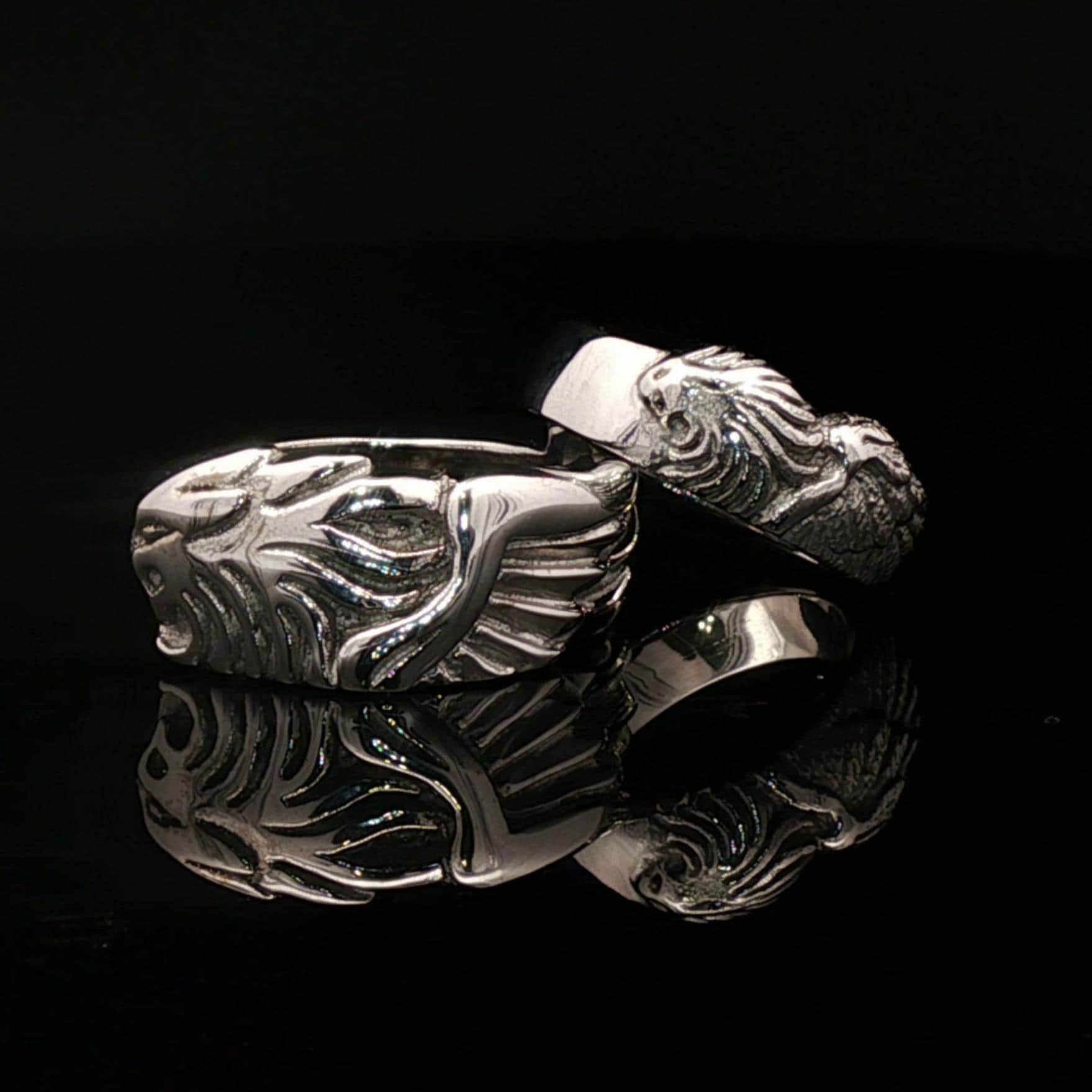 FF8 Griever Ring Set in Sterling Silver FFVIII Wedding Set FF8
