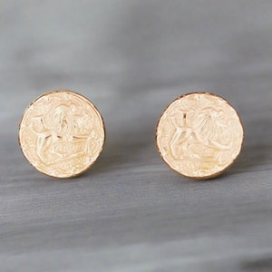 Gold Zodiac Stud Earrings Star Sign Earrings Small Gold Studs Small Star Sign Stud Earrings Astrology Jewelry