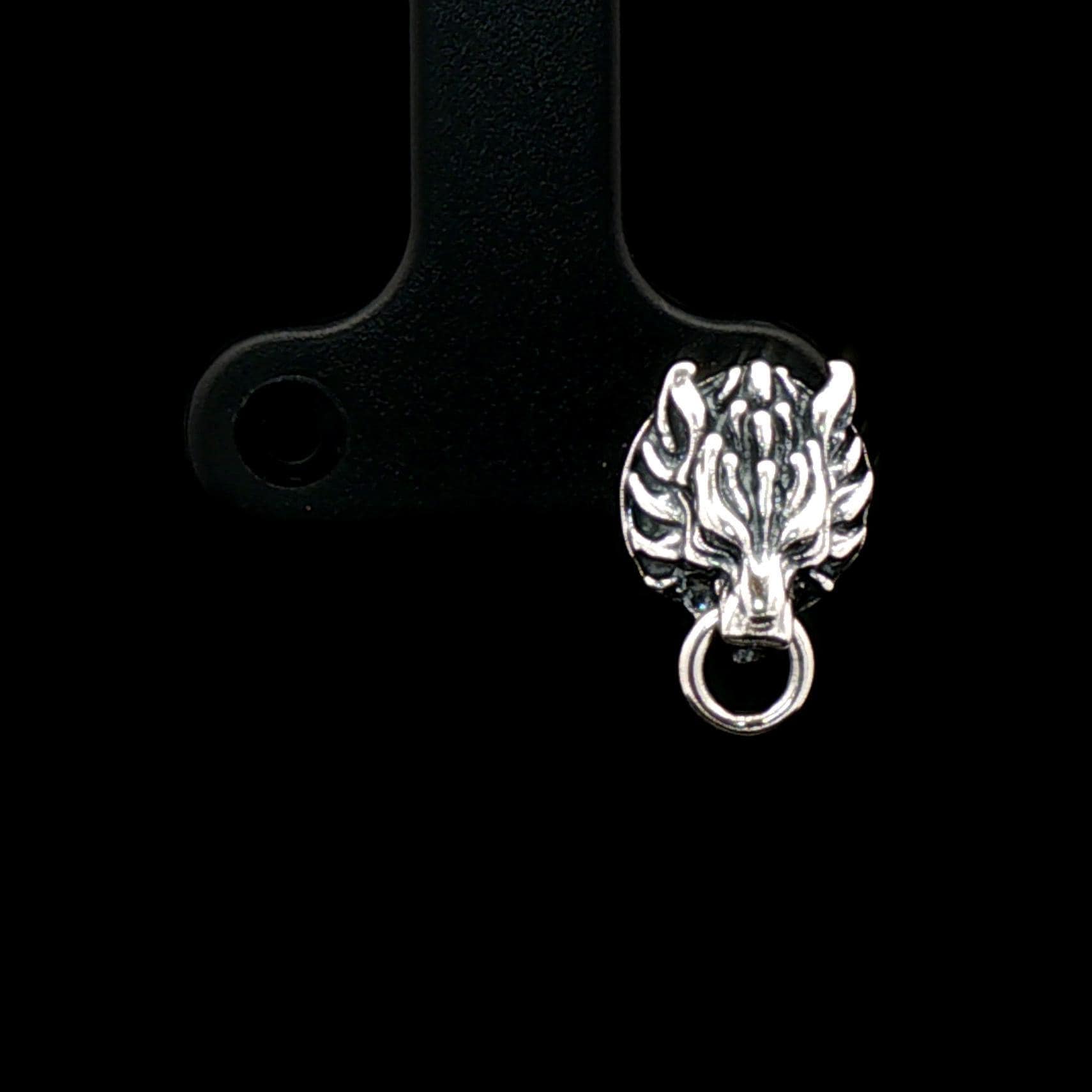 Sterling Silver FF7 Wolf Stud Earrings FFVII Cloud Wolf Earring 