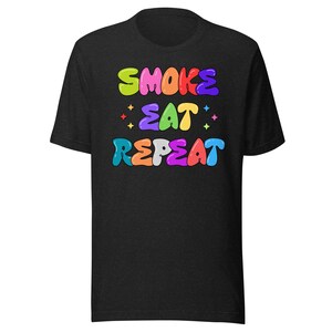 Camiseta unisex supersuave Smoke Eat Repeat (901 Pig BBQ)