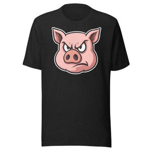 Camiseta unisex súper suave de Angry Pig (901 Pig BBQ)