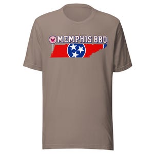 Camiseta unisex supersuave con el mapa de barbacoa de Memphis (901 Pig BBQ)