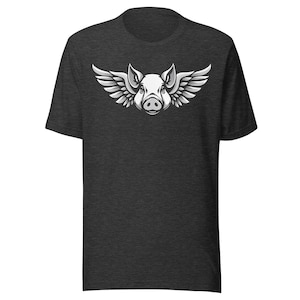 Camiseta unisex supersuave Flying Pig (901 Pig BBQ)