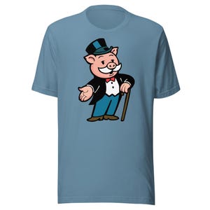 Camiseta unisex supersuave Monopoly Pig (901 Pig BBQ)
