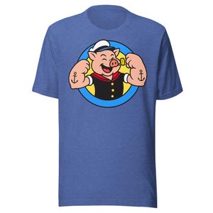 Popeye Pig Super Soft Unisex T-shirt (901 Pig BBQ)
