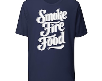 Maglietta unisex super morbida Smoke Fire Food