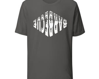 Maglietta unisex super morbida con scritta Upside Down BBQ
