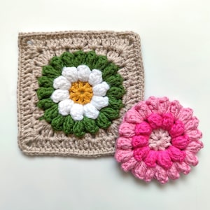 3D Daisy Granny Square Crochet Pattern: Beginner-Friendly PDF Tutorial (Easy to Follow Pattern)
