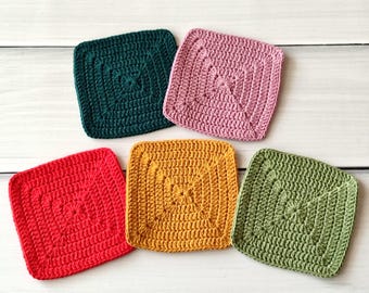 Solid Granny Square Crochet Pattern: Beginner-Friendly Blanket Motif (Easy & Quick PDF Pattern)