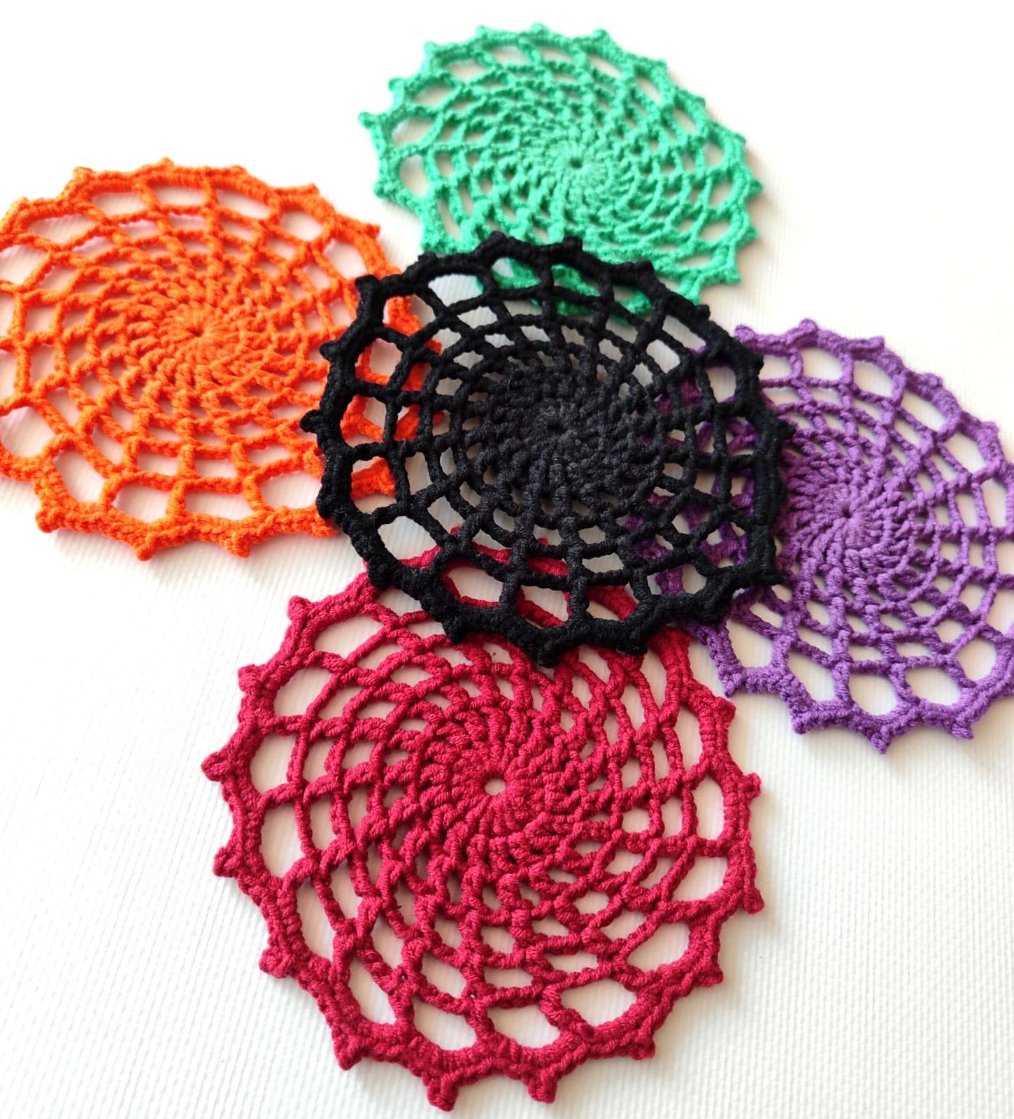 Spider Web Coaster Crochet Pattern