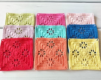 Summer Crochet Granny Square Pattern: Crochet Motif for Top, Cardigan, Bag (Easy Tutorial)
