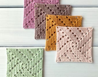 Easy Granny Square Crochet Pattern: Beginner-Friendly Crochet Top, Cardigan, Dress Motif (Digital Download)