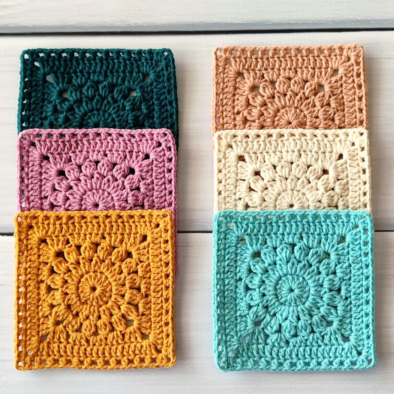 Sunburst Granny Square Motif Pattern for Blankets and Cardigans