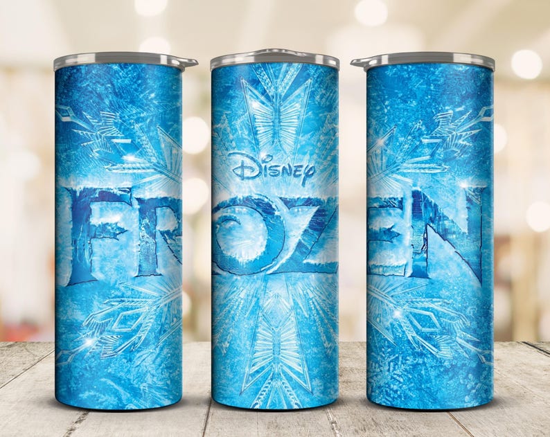 Frozen Tumbler Wrap Bundle: Elsa Princess Design, 20oz Skinny Tumbler PNG (Digital Download) image 4