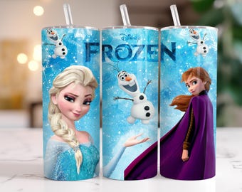 Frozen Princess Tumbler Wrap PNG: 20oz Skinny Tumbler Sublimation (Digital Download)