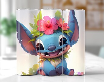 Stitch Tumbler Wrap PNG: 20oz Sublimation Design (Digital Download)
