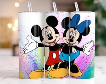 Emballage pour gobelet Minnie Mouse : Gobelet skinny 20 oz PNG (téléchargement numérique)