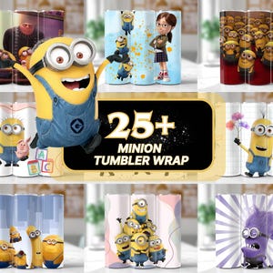 Minion Tumbler Wrap Bundle: 20oz Skinny Tumbler PNG Designs (Digital Download)
