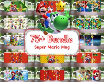 Super Mario Mug Wrap Designs: 11oz 15oz PNG (Digital Download)