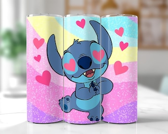 Stitch Tumbler Wrap PNG: 20oz Sublimation Design (Digital Download)