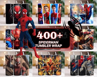Spiderman Tumbler Wrap Bundle: 20oz Sublimation Design (PNG Digital Download)