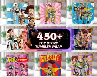 450+ Toy Story Tumbler Wrap-bundel, 20 oz Skinny Tumbler Wrap, 20 oz Tumbler PNG-sublimatieontwerp, Instant Download ontwerpsjablonen