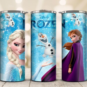 Frozen Tumbler Wrap Bundle: Elsa Princess Design, 20oz Skinny Tumbler PNG (Digital Download) image 5