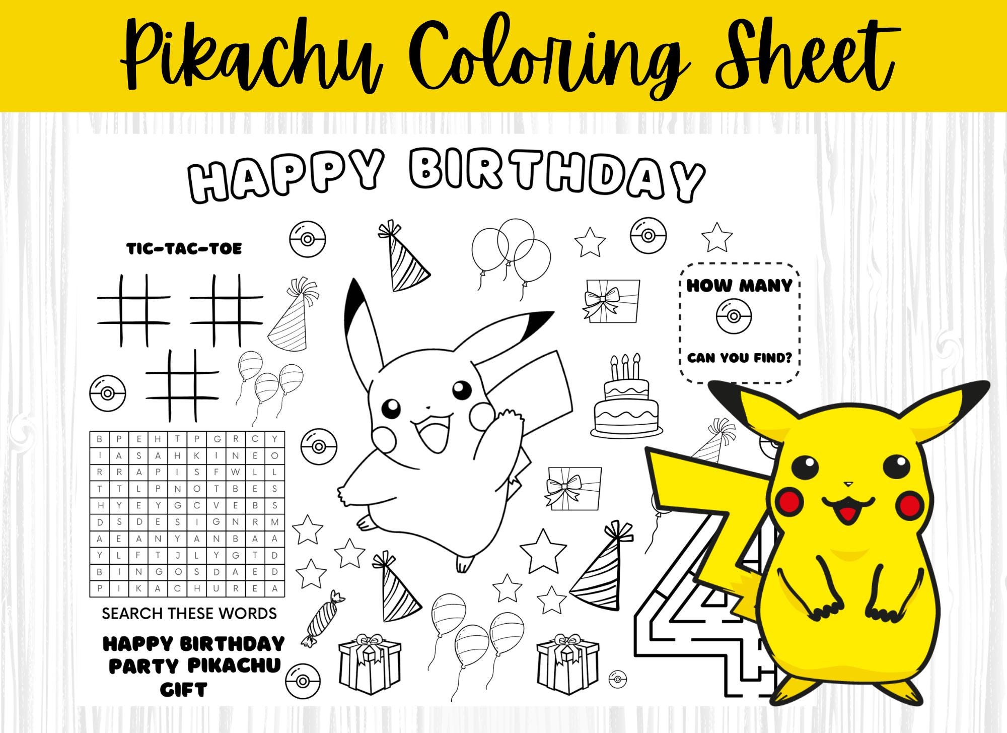 pikachu pokemon card coloring page Pikachu Coloring Pages: 50 Printable PDF Sheets For Free
