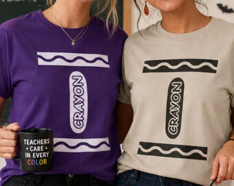 Crayon Costume Tee: Matching Group Shirts, Group Halloween Costume, School Staff and Teacher T-Shirt, More Colors Available!!