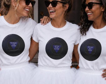 CUSTOM Fortune Ball Tee: Halloween Costume Shirt, Mystic Fortune Prediction Ball Tee, Easy Group Halloween Costume, Last Minute Costume