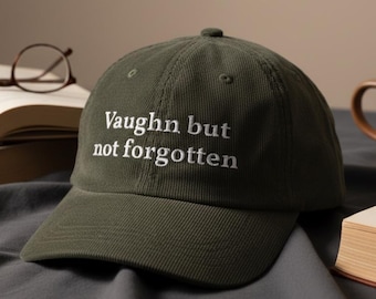 Funny Literary Embroidered Hat: Vaughn But Not Forgotten Corduroy Cap, Glass Thrones, Faeries, Wyvern