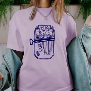 Sardine Barbie T-Shirt: Comfort Colors Italian Summer Tee, Tinned Fish Graphic, Fisherman Aesthetic, Doll Shirt, La Dolce Vita, Amalfi Coast image 5