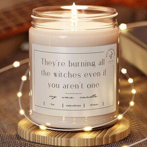 Witchy Autumn Candle | They&#39;re Burning All the Witches Lyric | Reputation Era Gift | TS Inspired Candle | Taylor&#39;s Version Merch | Rep TV