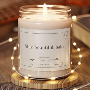 Stay Beautiful Candle | TS Debut Era Lyric | TS Gift | Soy Wax Candle | Sweet Message | Taylor&#39;s Version Merch | Taylor Fan Birthday Gift
