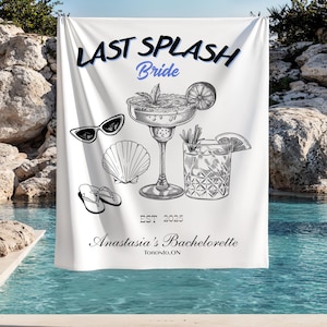 Custom Last Splash Bachelorette Tapestry Banner: Coastal Party Decor