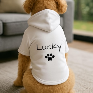 Sweat à capuche personnalisé pour chien avec nom, vêtements pour chien personnalisés, sweat à capuche pour animal de compagnie pour petits et grands chiens, sweat pour chiot, cadeau pour les amoureux des chiens