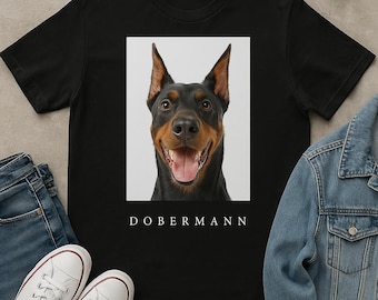 Doberman Portrait Shirt: Unisex Dog Lover Apparel
