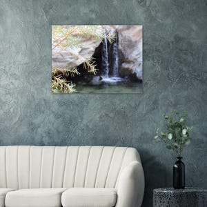 San Diego Photo Art di M (Palm Springs Waterfall) Poster con cornice in legno e carta opaca di alta qualità