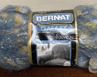 Bernat Galaxy Nouveau Yarn 1.75 oz/50g 60yds, Super Bulky Mohair Blend Neptune