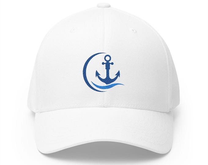 Nautical Anchor Coastal Embroidered Cap - Hunt & Harbor
