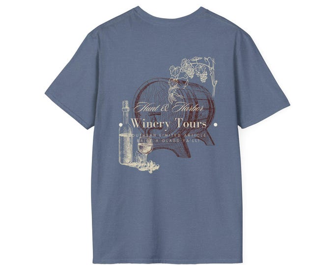 Winery Tours Unisex Softstyle T-Shirt - Perfect for Outdoor Enthusiasts and Nature Lovers