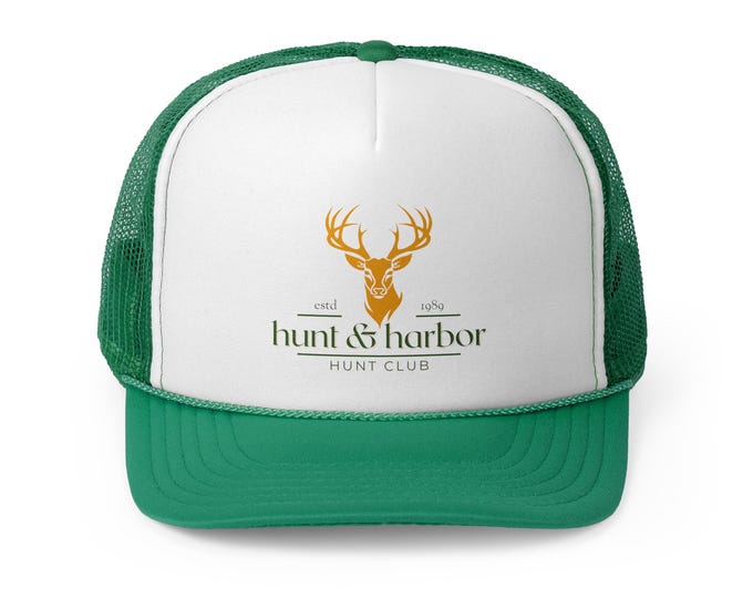 Hunt & Harbor Trucker Cap - Established 1989, Outdoor Adventure Gear