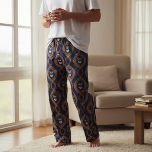 Pantaloni del pigiama per Schnauzer nano, abbigliamento da casa con stampa per cani