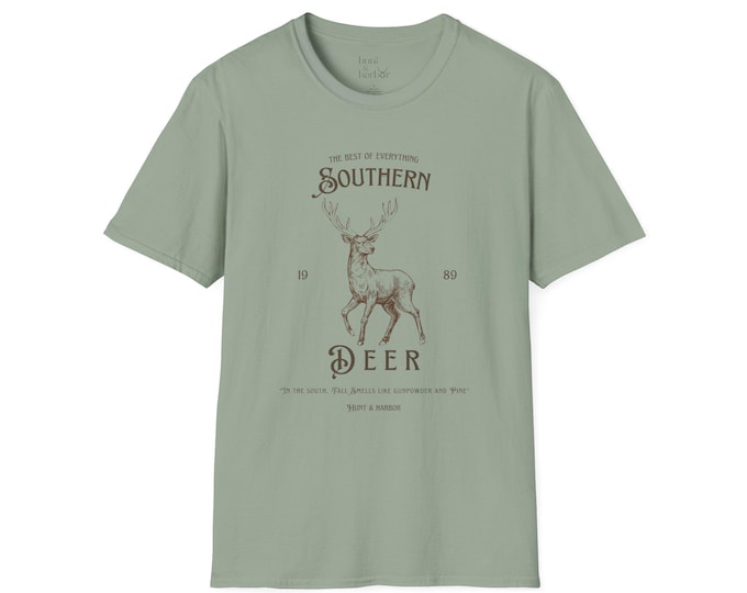 Southern Deer Unisex Softstyle T-Shirt - Perfect for Outdoor Enthusiasts and Nature Lovers