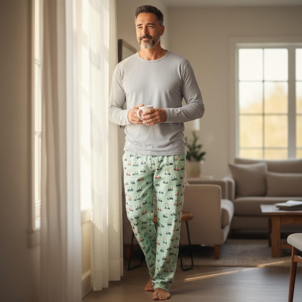 Golf Cart Lounge Pants, Relaxing Sleepwear for Golfers