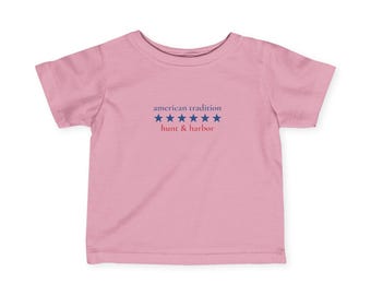 Hunt & Harbor Lady Liberty Infant Fine Jersey Tee - Adorable Kids' T-Shirt for Outdoor Lovers