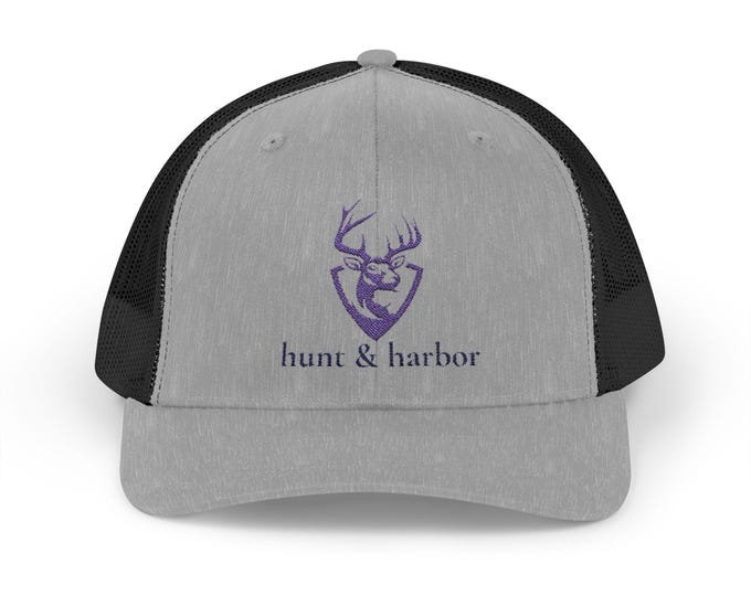 Hunt and Harbor Snapback Trucker Cap (Buck Embroidery) - Great for Hunters