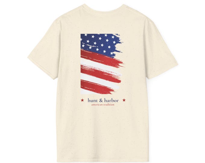 American Tradition Flag Unisex Softstyle T-Shirt - Celebrate Freedom and Patriotism