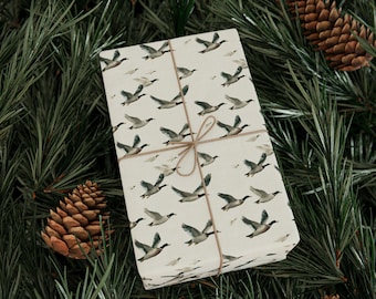 Duck Hunting Wrapping Papers, Custom Pattern Masculine Mallard Gift Wrap